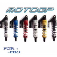 Shock tabung matic warna merah. Putih. Biru. Chrome. Kuning. Hitam /