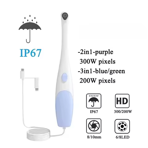 HD 1080P Portable 2 in 1 or 3 in1 Endoscope Camera for Android/Type-C/PC IP67 Waterproof
