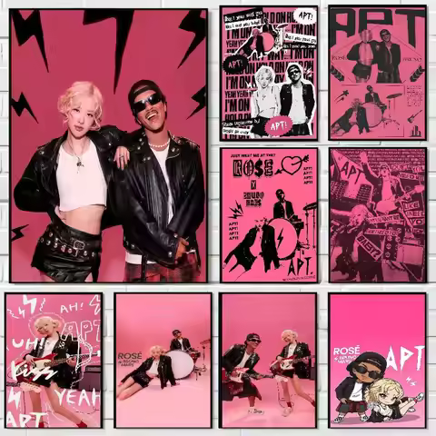 1PC Album APT. Singer R-Rose B-Bruno Movie Sticky Posters Retro Kraft Paper Sticker DIY Room Bar Caf
