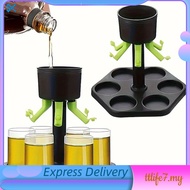 Hexagonal Liquor Dispenser Plastic Shot Glass Dispenser Alcohol Wine Dispenser for Parties