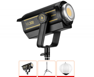 全城熱賣 - 專業攝影補光燈-VL300W燈頭+2.8米攝影燈架+65cm柔光球