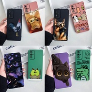 For OPPO A93S PFGM00 Phone Case Fashion Cartoon Cat Pattern Back Cover Liquid Soft Silicone Protecti