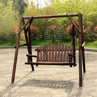 Outdoor Swing 3 Person Porch Swing Hammock Garden Buaian Besar Strong Hanging Solid Wood Park Chair Fun Relax