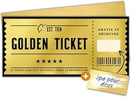 Milijou | Scratch Card Gold Ticket | Golden Ticket | Boarding Pass Surprise Gift Personalisation Des