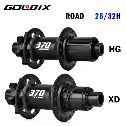 GOLDIX R370 Road Bike Hubs 36T Ratchet 6-Bolt Disc Brake 28/32Holes J-Bend Spoke HG/XDR for Gravel B