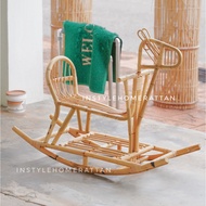 Kuda rotan Kanak kanak Rocking Horse Kids Rattan Family Baby