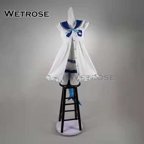 【Wetrose】In Stock Vtuber Sameko Saba Cosplay Costume Sailor Suit Outfit Cute Dress