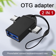 Rocomoco Android Type-C 2-in-1 OTG Adapter Otg Type C Cable For Xiaomi Tablet Hard Disk Drive Flash Disk USB Converters