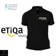 Microfiber Quick dry Jersi Jersey Polo T Shirt Logo eTiQa Takaful Etiqa Insurance & Takaful Sulam Em