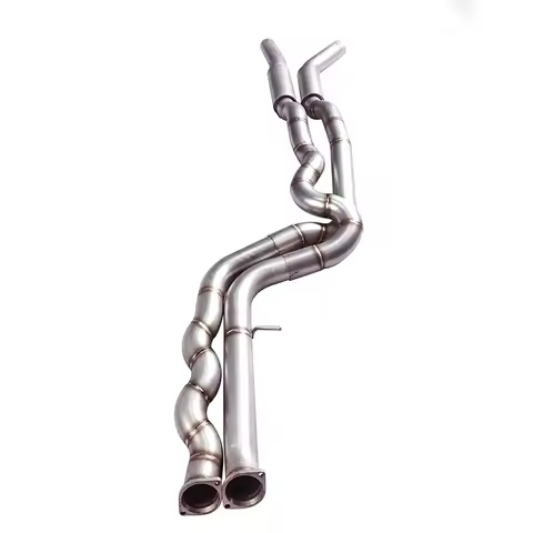 [L]The Equal Length Middle-Pipe Exhaust System is compatible with the exhaust system of the BMW M3 M