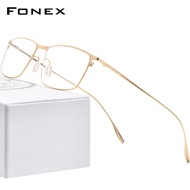 FONEX กรอบแว่นอัลลอยด์สำหรับผู้ชายรุ่น2022โครงแว่นตาทรงสี่เหลี่ยมทำจากอัลลอยด์ไททาเนียมแฟชั่นสไตล์เกาหลีน้ำหนักเบาพิเศษใหม่ปี8105จากแบรนด์สิงคโปร์