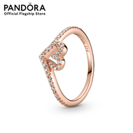 Pandora Sparkling Wishbone Heart Ring เครื่องประดับ แหวน แหวนโรสโกลด์ สีโรสโกลด์ แหวนสีโรสโกลด์ แหวนหัวใจ แหวนแพนดอร่า แพนดอร่า