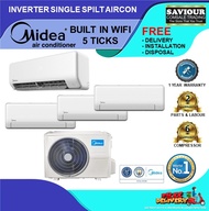 MIDEA System 4 ALL EASY PRO Inverter Aircon R32 Gas MAE-4M30E / MSEID-09x3 + MSEID-18 - 5ticks ✔✔✔✔✔ Built in WIFI - FREE INSTALLATION / REPLACEMENT / DISPOSAL