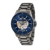 [2 Years Warranty] Maserati Sfida 44mm Grey Stainless Steel Men's Automatic Watch R8823140001