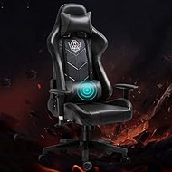 Gaming Chair Massage Office Chair Racing Chair,Ergonomic High Back Computer Chair with Massage Lumbar Support,Swivel Office Chair Task Chair for Adults for Home and Office,Black Comfortable