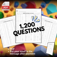 [PDF] 1,200 Questions Math Drill | Addition, Subtraction, Multiply and Division Worksheet