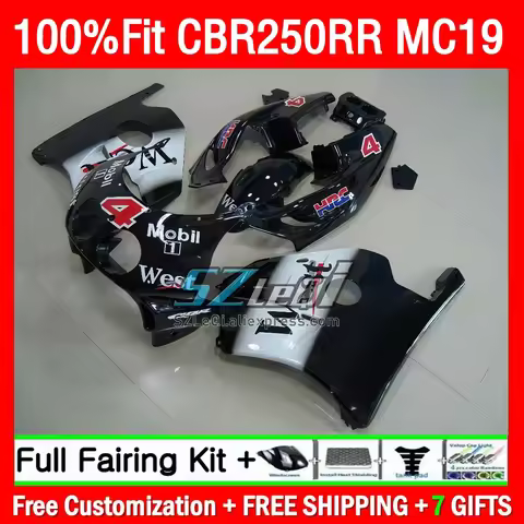 Injection Fairing For HONDA CBR250RR MC19 CBR250 CBR 250 RR Black west CC 36Q1.99 CBR 250CC 1988 198