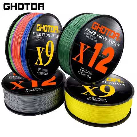 Ghotda Original Fishing Line 12X 9XMultifilament 100M Carp Fishing Japanese Braided Wire PE line Jap