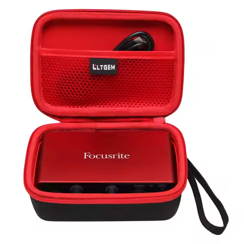 Audio Interface Case for Focusrite Scarlett Solo 3rd Gen Storage Carrying Bag for WiFi Scanner Acces