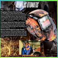 COD TaffGUARD DEKO Helm Las Otomatis Auto Darkening Welding Helmet / helm las listrik otomatis pelin