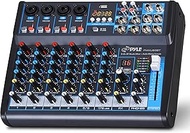 Pyle Professional Audio Mixer Sound Board Console Desk System Interface 8 Channel Digital USB Blueto