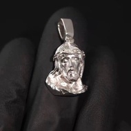 Wbj 手雕耶穌神像磨砂十字架吊墜項鍊