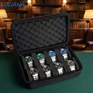 LUCIANA Watch Storage Box, Hard Shell 8/ 15 Slot Watch Display Box, Case Box Shockproof Black Foam P