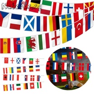 2024 Europe Countries Flag Polyester 7M 24 Countries Hanging String Flags Printed 24 Country Teams B