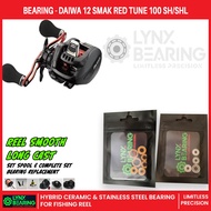 Lynx Bearing Daiwa 12 Smak Red Tune 100SH ceramic stainless steel fishing baitcasting spool reel