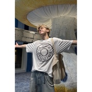 [Perfect Restoration] Acne Studios Ring AC Distressed Retro Logo Distressed Washed Ripped Short-Slee