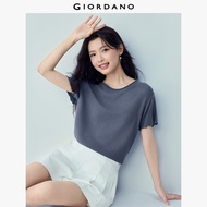 GIORDANO Women Knit Sweater Warm Weather Knit Sweater Knitted Fabric Knit Sweater Slight Elasticity 