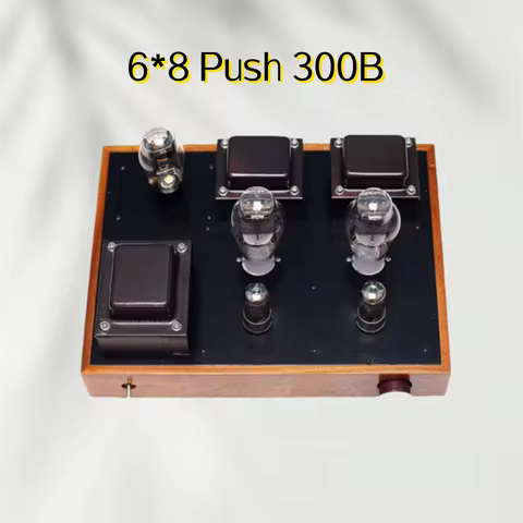 NEW 9W*2 6*8 Push 300B Class A single-ended high-fidelity tube power amplifier, 717A 6J8P 6*8 pre-st