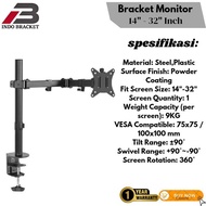 Monitor Bracket 14 17 20 22 24 27 30 32 Inch Premium Table Clamp Monitor Bracket
