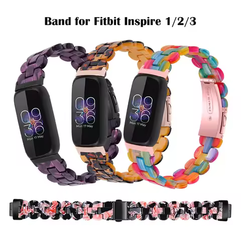 Resin Band for Fitbit Inspire 3 2 Smart Watch Adjustable Women Men Bracelet Strap for Fitbit Inspire