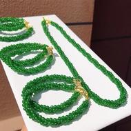 Ice Emerald Sun Green Twist Braided Neck Necklace Emperor Green Violet Color Clavicle Mother Chain C