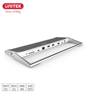 Unitek 8-in-1 Powered USB 3.1 Gen 1 Type-C Ethernet Hub with HDMI 60W Power Delivery Card Reader Doc