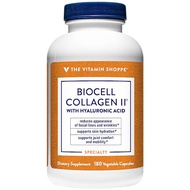 The Vitamin Shoppe BioCell Collagen II with Hyaluronic Acid 1000MG (180 Vegetable Capsules)