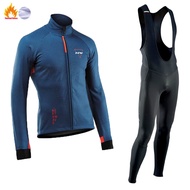 High-Quality Products New Style NW Fleece Cycling Jersey Long-Sleeved Men Women Autumn Winter Cyclin