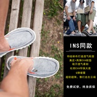 DUDE Men's Lightweight Breathable Canvas Shoes - Thick Sole Black Slip-On