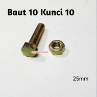 Bolt 10 m6 head 10mm length 25mm