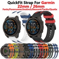 22mm / 26mm Watch Strap For Garmin Fenix 8 47mm 51mm Forerunner 970 965 955 945 G1 G2 Instinct 2 2X 