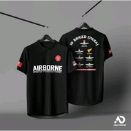 T SHIRT AIRBONE WINGS BLACK