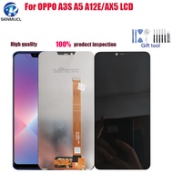 For Oppo A3S A5 A12E/AX5 LCD Display  Screen Touch Panel Digitizer Assembly With Frame