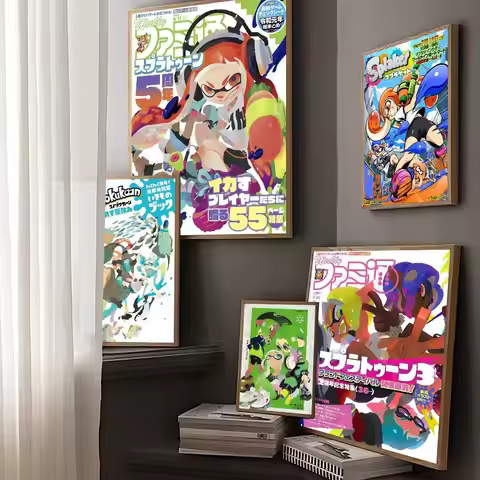 Game Cool S-Splatoon 3 Whitepaper Poster HD Quality Poster Wall Art Painting Study Room Wall Decor