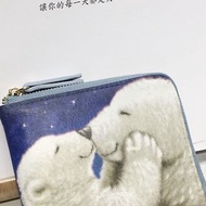 【L型短夾】北極熊 L型短夾 輕薄 零錢包 皮包 錢包 皮夾
