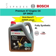 Bosch Premium X7 0W20 Fully Synthetic Engine Oil Bosch Engine Oil 4L Minyak Hitam Kereta Bosch X7
