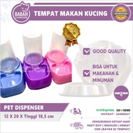 PET DISPENSER Tempat Makan Minum Kucing Anjing Food Feeder Murah Wadah Pakan Otomatis Galon Makanan