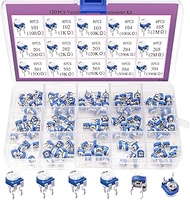 Taiss 150PCS Variable Resistor Potentiometer 6mm Potentiometer kit 15 Values 100 Ohm- 2M Ohm Potenti