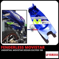 YAMAHA Y15 / Y15ZR FENDERLESS , UNDERTAIL MOVISTAR , REAR HUGGER , MUDGUARD BODY BELAKANG AIRBRUSH R