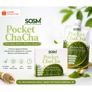 SOSM+ PocketChaCha Matcha Drink | Low Calorie | 0% Added Sugar | 4-Hour Satiety